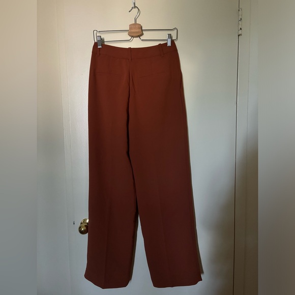 Aritzia Wilfred Effortless Crepe Pleated Pants - Anise Brown - Size 6 Short - Picture 10 of 14